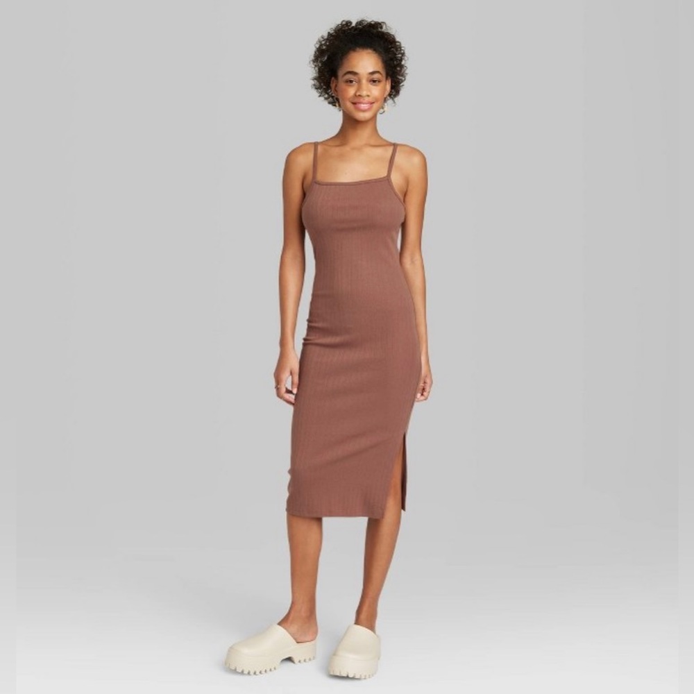 Wild Fable Sleeveless Knit Bodycon Midi Dress Size S